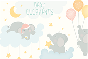 Baby Elephants, an Animal Illustration by Poppymoondesign (Thumbnail 1 of 3)