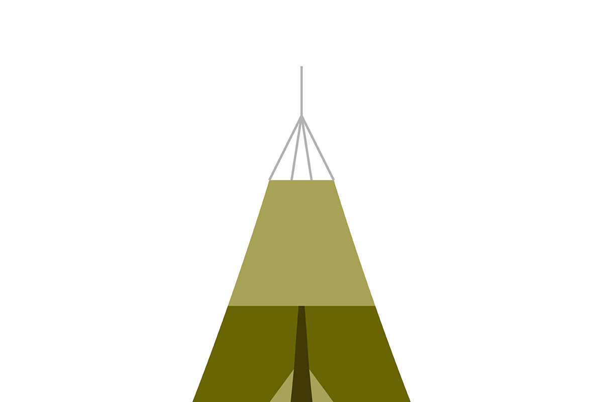 Hiking and Camping Tents Vector Set, an Illustration by Alex Krugli (Photo 11 of 13)