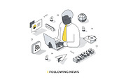 Isometric Lines Illustrations Set, a Person Illustration by Rassko (Thumbnail 2 of 12)