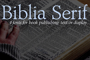 Biblia Serif for book production