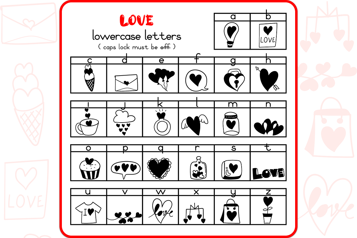 Love Doodles - Dingbats Font, a Symbol Font by WADLEN (Photo 3 of 7)