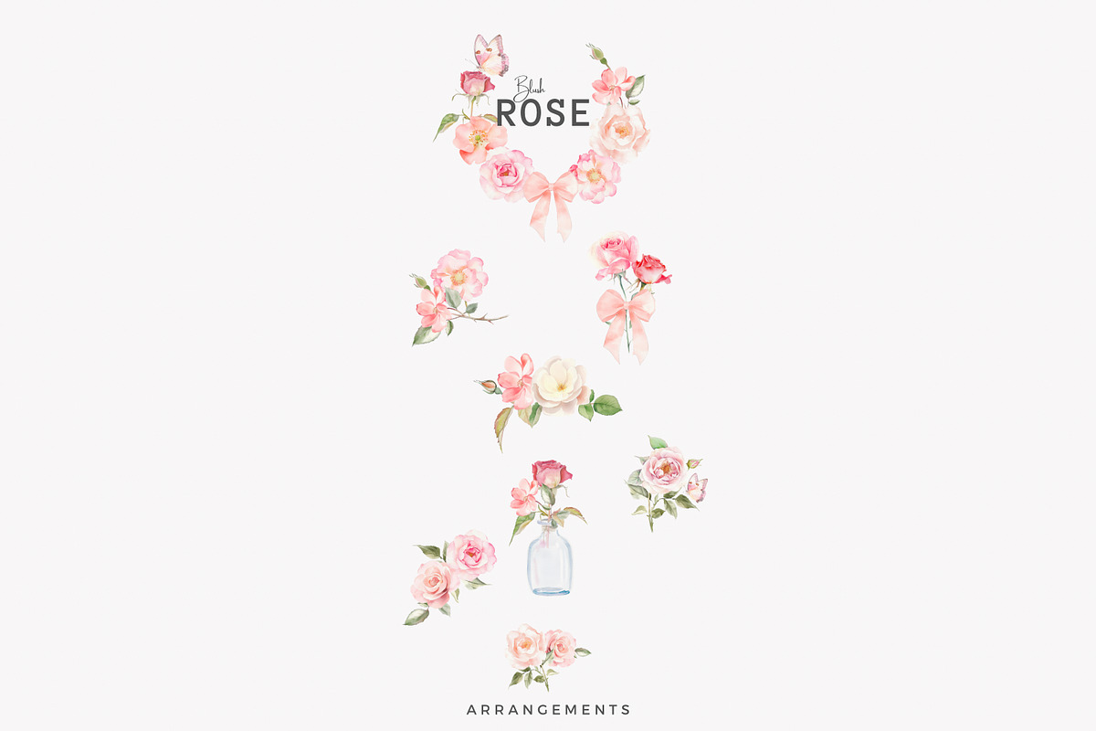 Watercolor June Flower Clipart Set, a Decorative Illustration by Patishop Art (Photo 8 of 10)