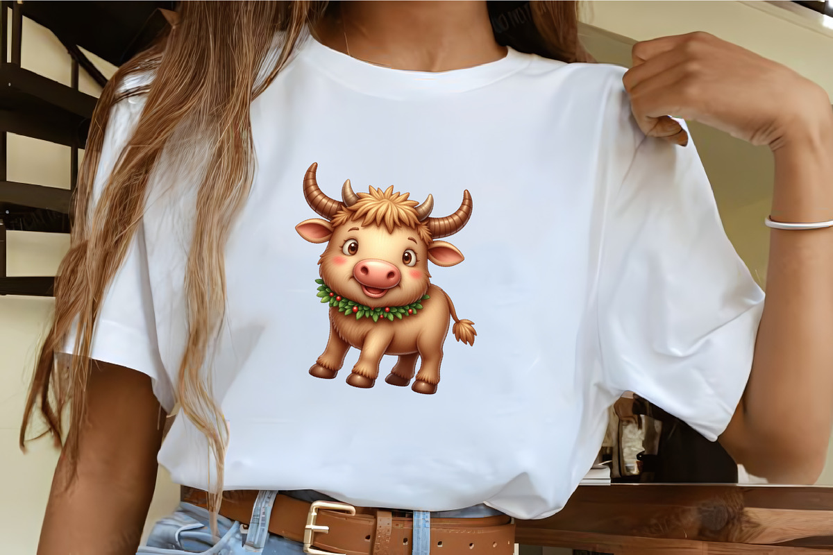 Cute Western Highland Cows Clipart, an Illustration by CrexoraLab (Photo 4 of 5)