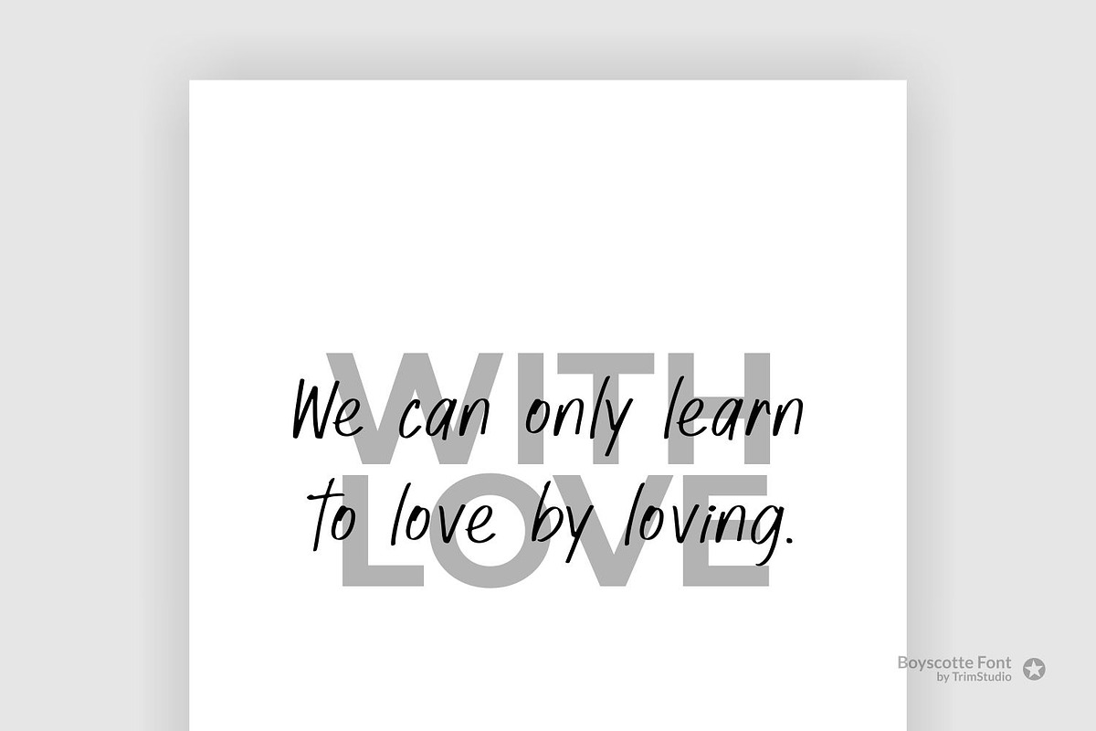 Boyscotte Mature Handwritten Font, a Script Font by TrimStudio (Photo 5 of 10)