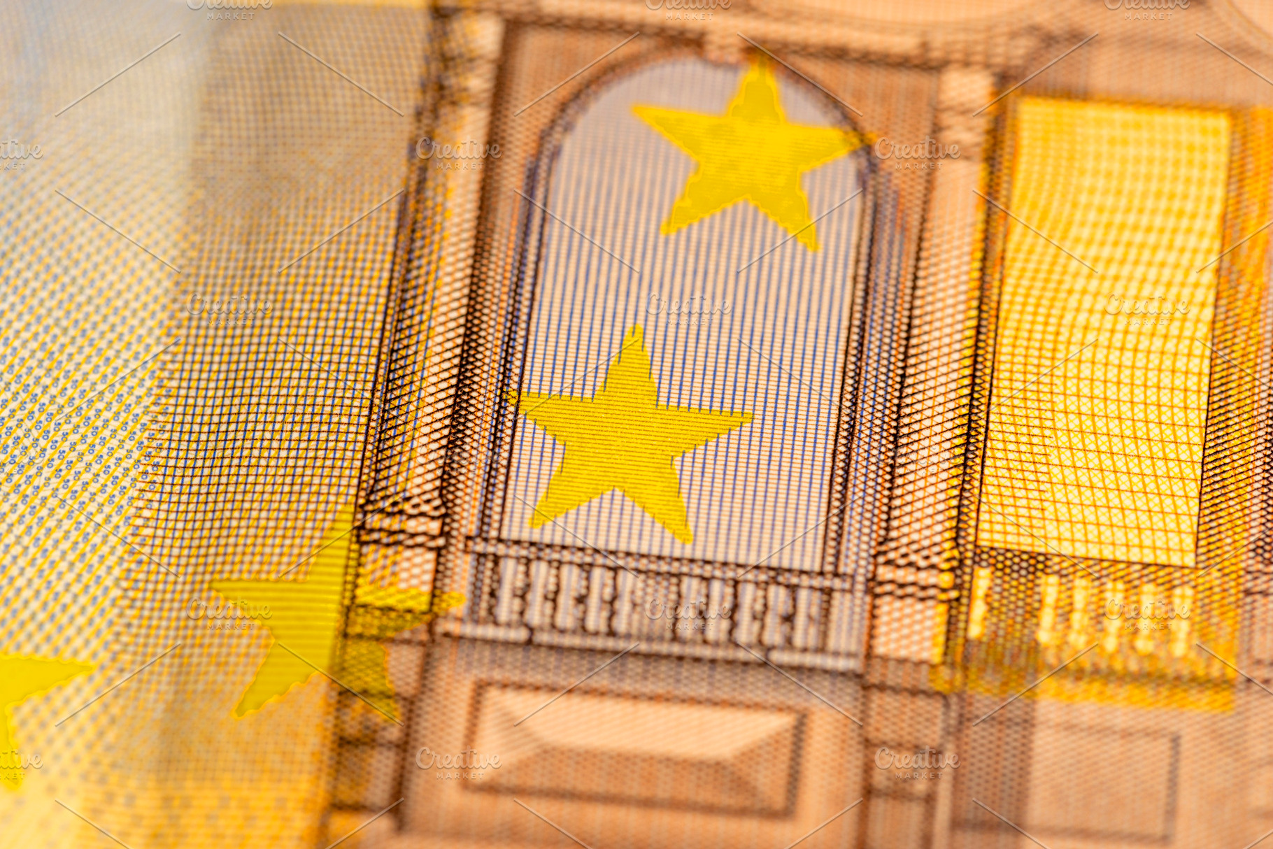 authentic fifty euro European Union close up, a Photo by rsoollAI