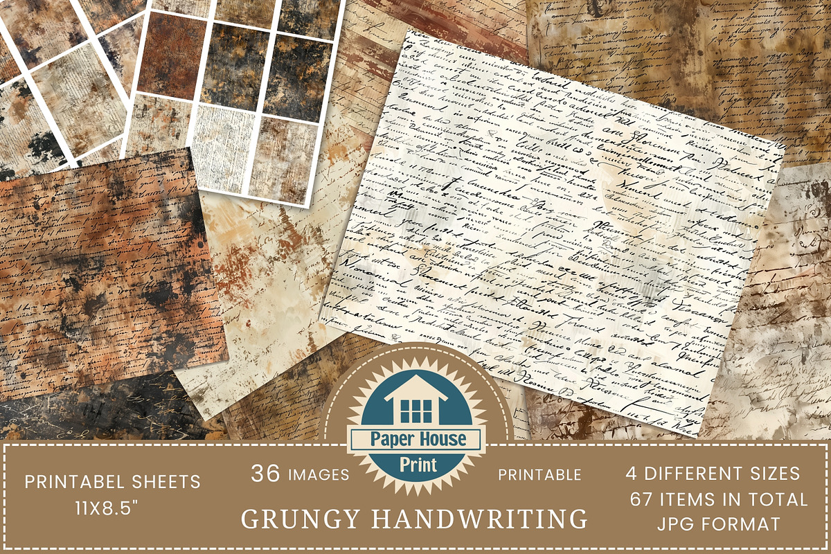 Old Handwriting Junk Journal Pages, an Illustration by NiiiNArt (Photo 1 of 8)