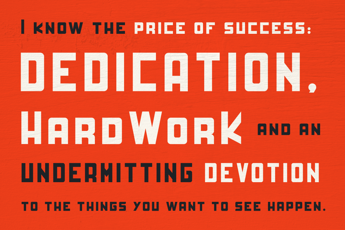 HardWork - Display Font With Styles preview 3