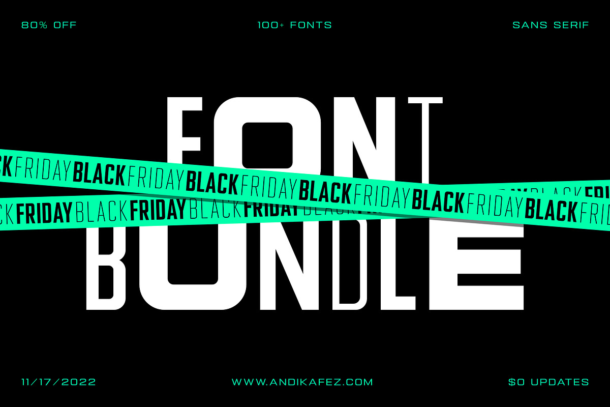Black Friday Sans Serif Font Bundle, a Sans Serif Font by Andika Fez (Photo 1 of 17)
