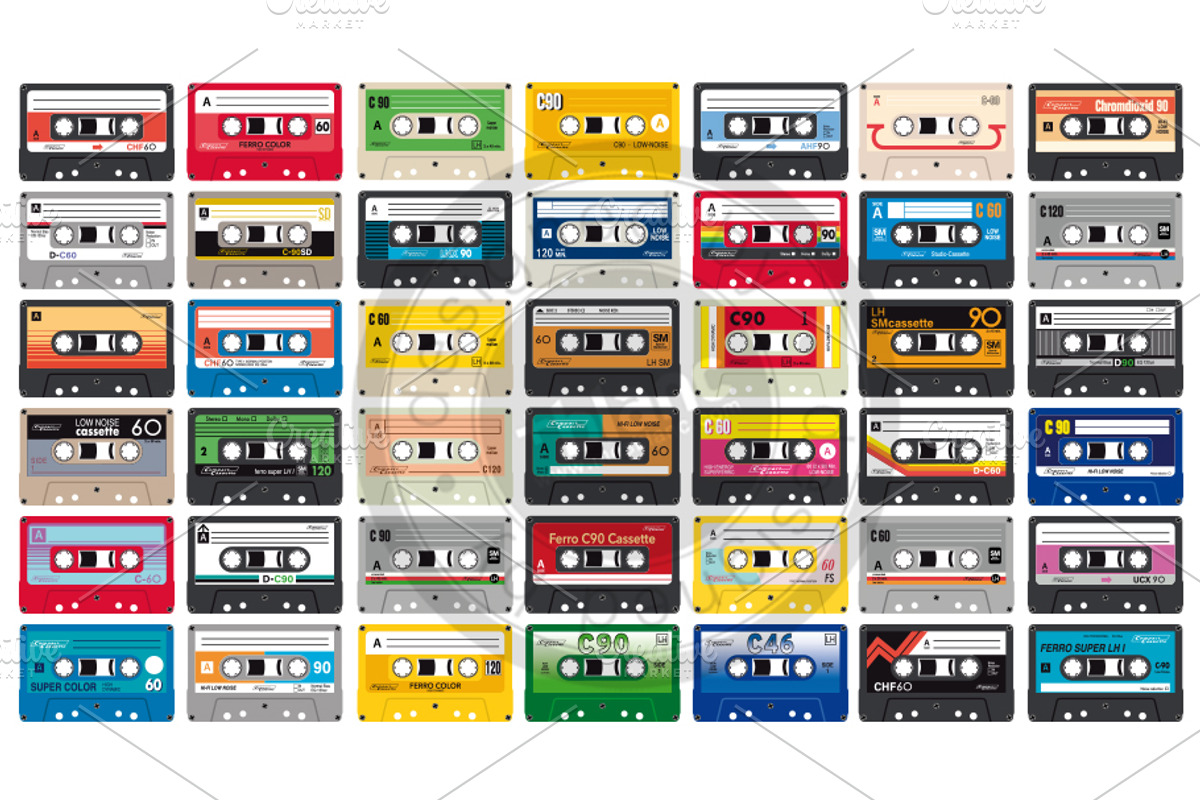 42 styles of cassettes, an Object Graphic by mesblanc (Photo 1 of 2)