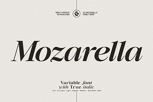 GC Mozarella–Elegant Variable Serif, a Serif Font by Glyphonic