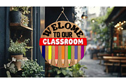 Welcome To Our Classroom Door Sign, an Object Graphic by EllaMaiyaali (Thumbnail 2 of 5)