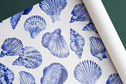 BLUE SEA SHELLS Seamless Pattern, a Pattern Graphic by AYAKA Studio Co. (Thumbnail 4 of 8)