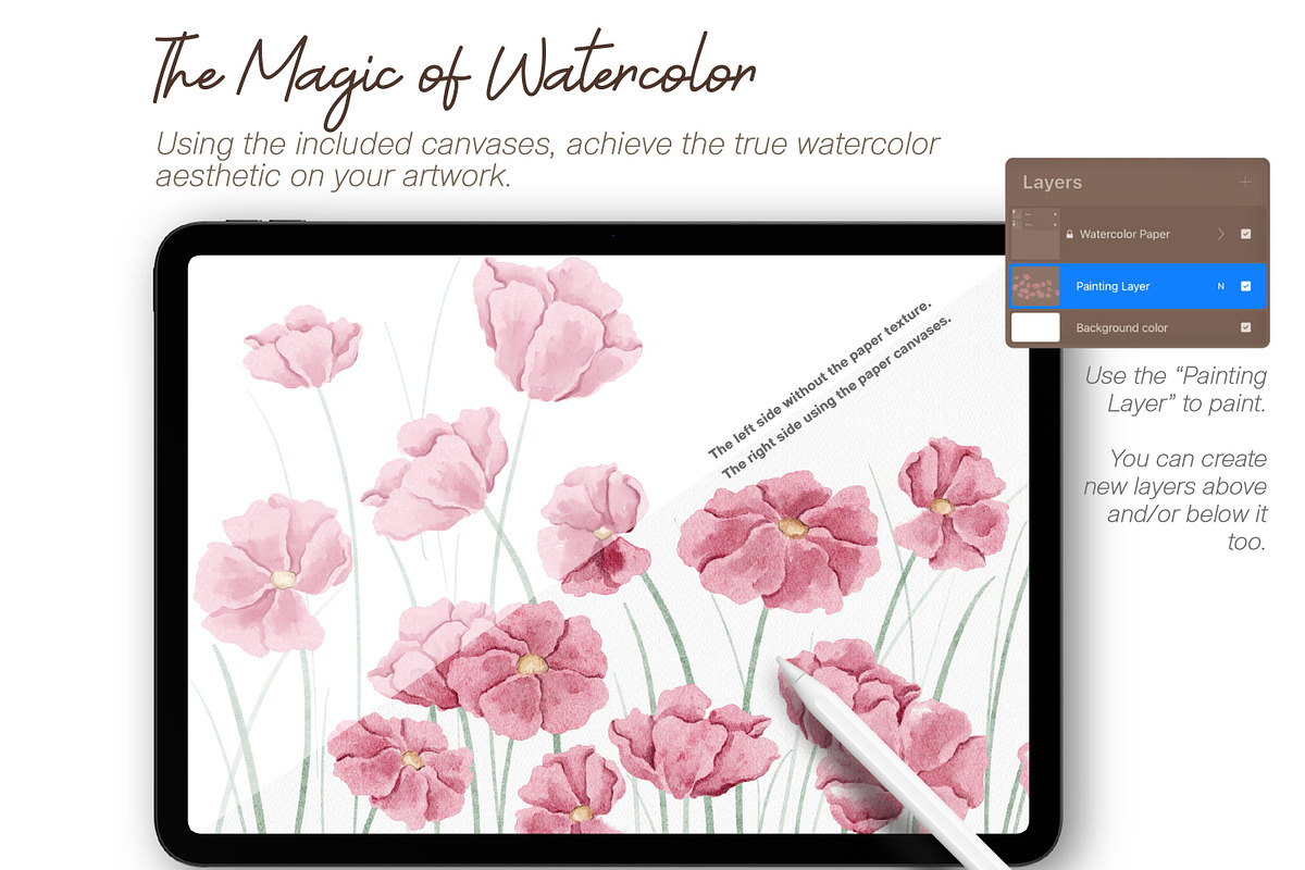Watercolor Brushes for Procreate, a Brush Add-On by Gau Silva Studio (Photo 6 of 11)