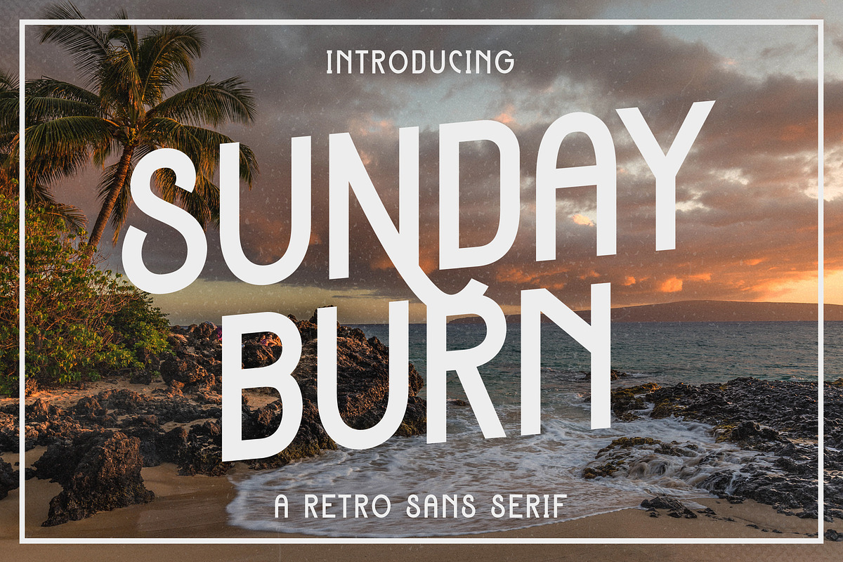 Sunday Burn - A Retro Sans Serif, a Sans Serif Font by Typefactoryco (Photo 1 of 10)
