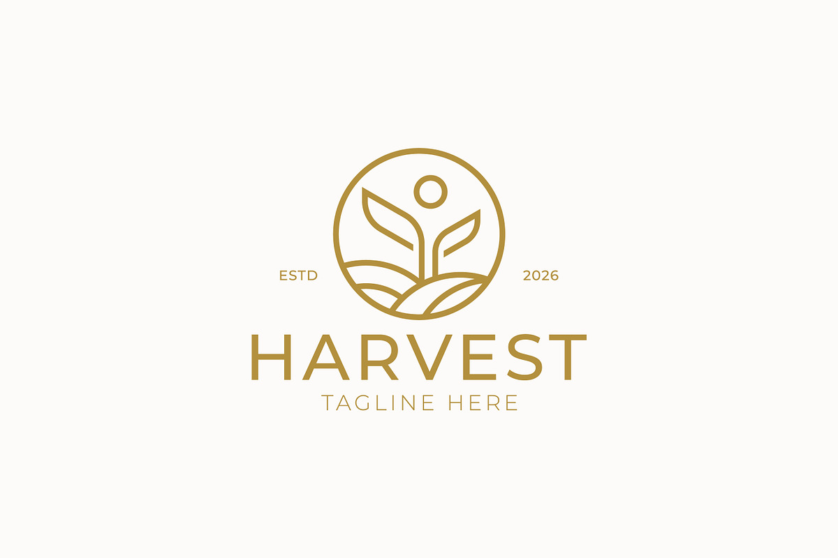 Harvest Logo Farm Field Agriculture, a Branding & Logo Template by Signatoro (Photo 2 of 3)