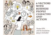 6 vectors with business people, a Person Illustration by Crowhouse (Thumbnail 1 of 4)