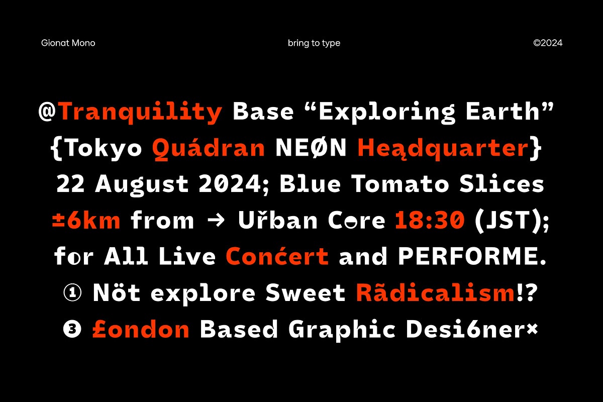 Gionat Mono, a Sans Serif Font by Bring To Type (Photo 2 of 7)