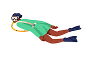 Divers set. Underwater scuba diving, a Person Illustration by Good Studio (Thumbnail 4 of 5)