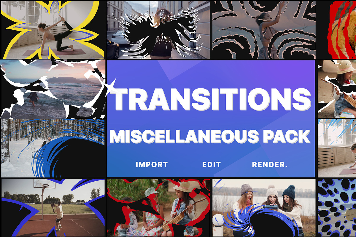 Transitions Pack | Motion Graphics, a Graphic by FlashFXbox (Photo 1 of 2)