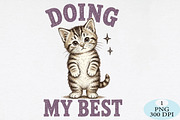 Doing My Best Cat PNG, a Seasonal Illustration by Daily.Designs (Thumbnail 1 of 5)