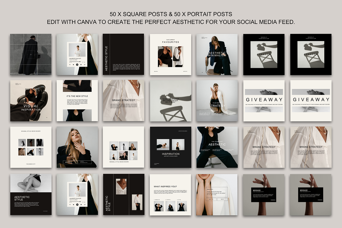 Minimal Instagram Posts - Canva, a Social Media Template by thebusinessoutfit (Photo 2 of 9)