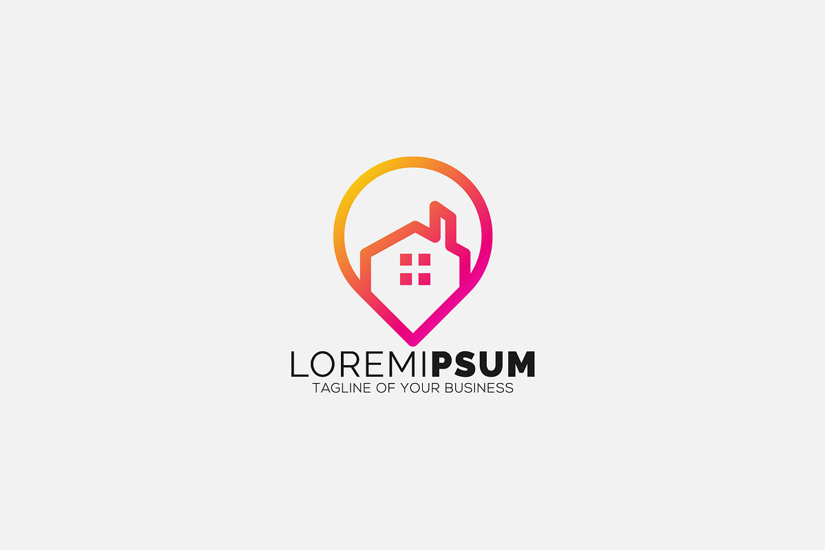 home location logo, a Branding & Logo Template by OmerStudio