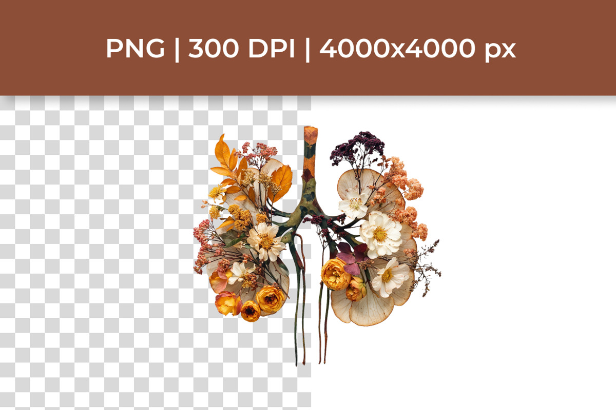 Fall Anatomical Bloom Clipart Set, a Healthcare Illustration by InkyQueenArt (Photo 2 of 5)
