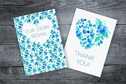 Blue Berries Watercolor Design Set, a Decorative Illustration by Yashroom (Thumbnail 3 of 5)