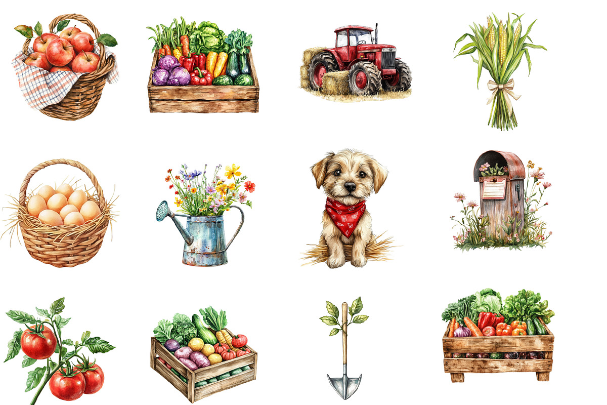 Farmer Life Sublimation Clipart, an Illustration by Designworld (Photo 5 of 6)