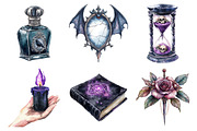 Black Purple Gothic Halloween Clipar, an Illustration by Daily.Designs (Thumbnail 4 of 5)