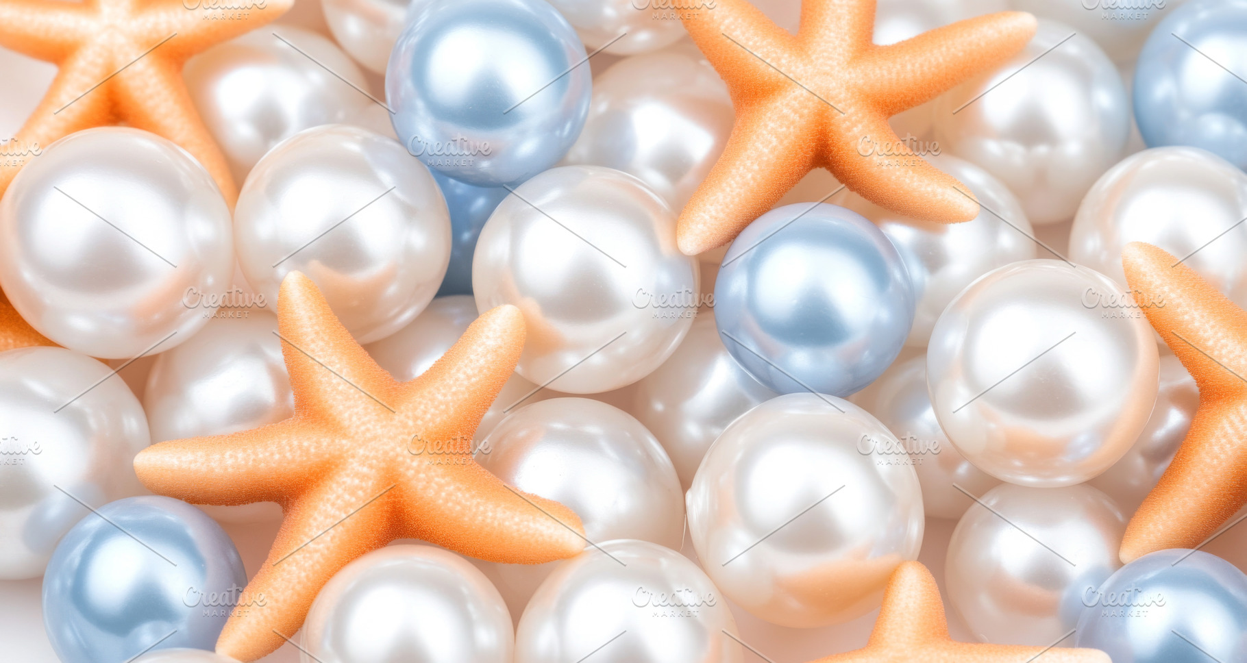 Close-up of coral and pearls macro p, a Photo by Dvoevnore photos