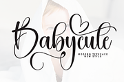 Babycute | Script Font, a Handwritten Font by Scratchones (Thumbnail 1 of 9)
