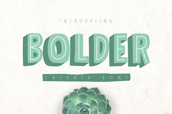 Bolder Layered Font preview 6