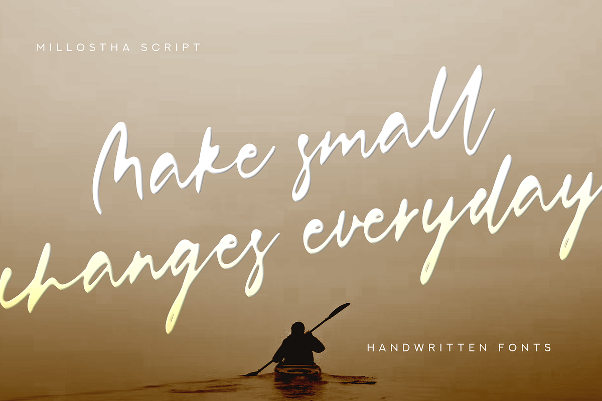 Millostha - Handwritten Script, a Script Font by Namara Creative Studio (Photo 2 of 12)