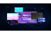 Futuristic server room with screens, a Technology Illustration by SergeyBitos (Thumbnail 1 of 2)