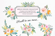 Amelie Watercolor Flower Clipart, an Illustration by Emerald & Ivy Studios (Thumbnail 2 of 5)