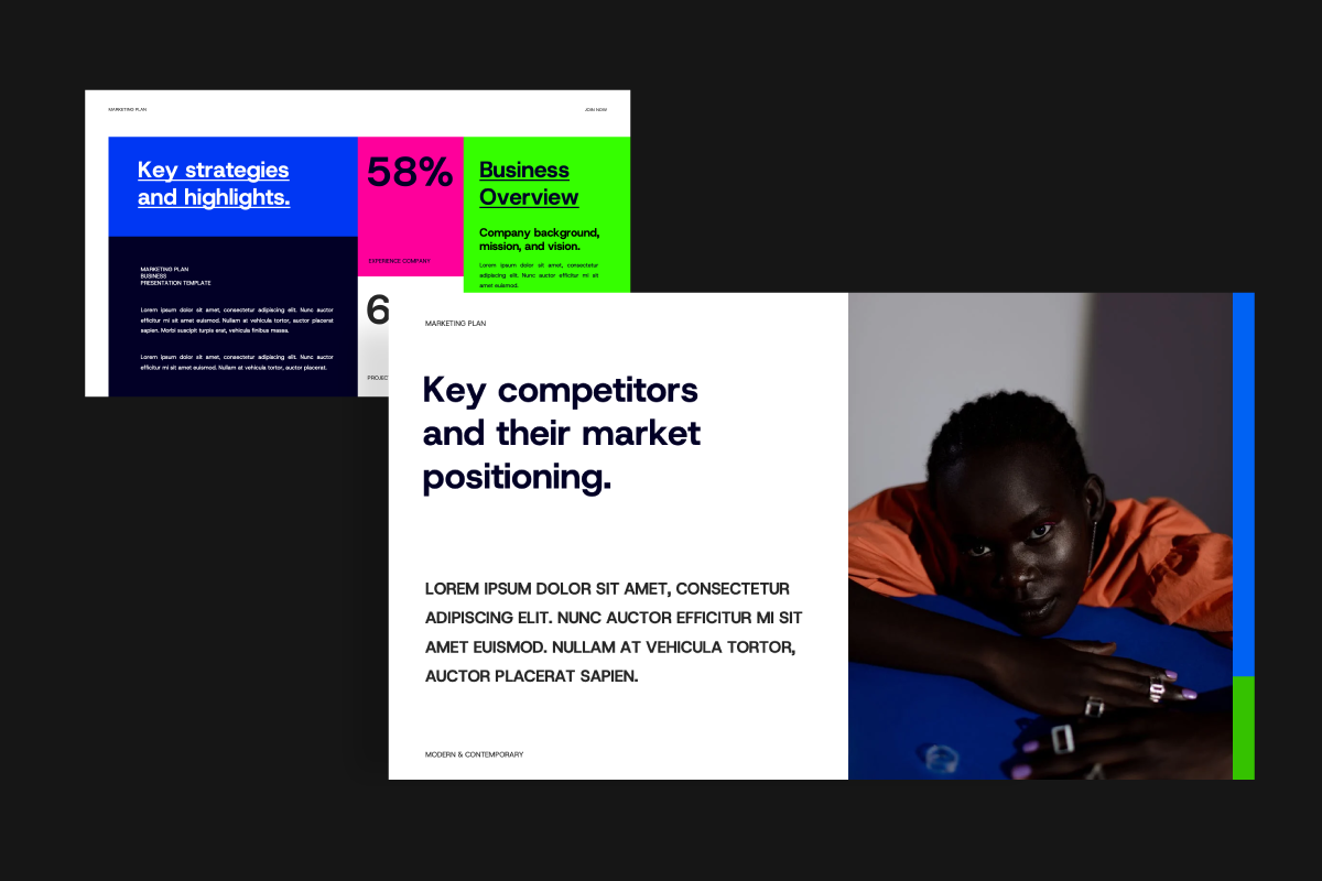 Vibrant - Marketing Plan Powerpoint, a Presentation Template by Dirtytemp Studio (Photo 6 of 10)