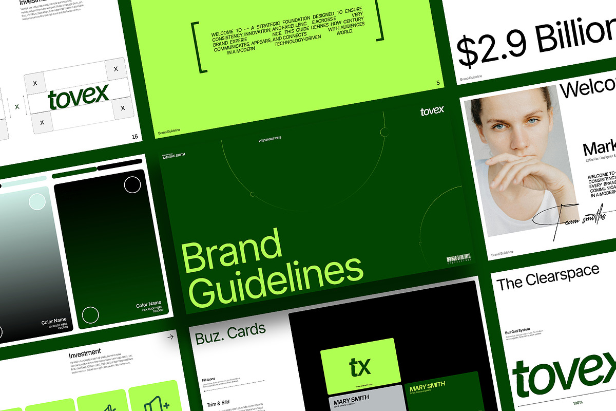 Brand Guideline Presentation Deck, a Branding & Logo Template by Templeste (Photo 1 of 9)