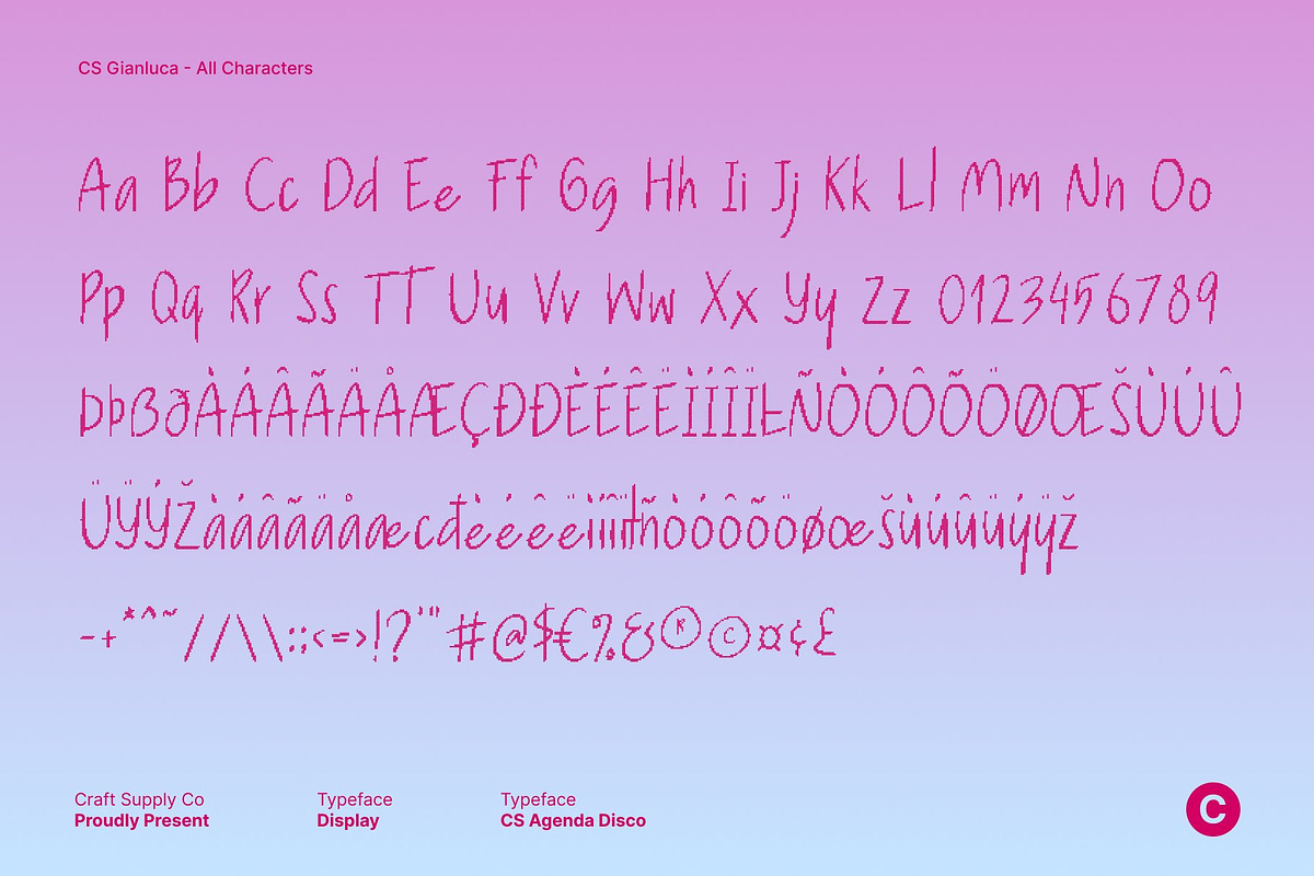 CS Agenda Disco, a Handwritten Font by Craft Supply Co. (Photo 8 of 8)