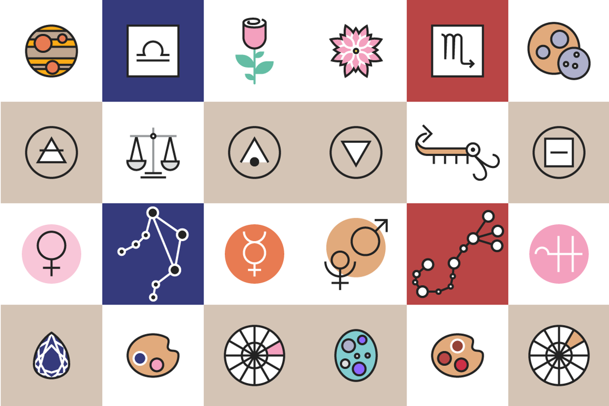 Horoscope Astrology Sign Icons, an Outline Icon by Marmalade Moon (Photo 6 of 7)