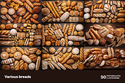 Various breads. 50 images, a Food & Drink Photo by Handmadefont (Thumbnail 8 of 12)