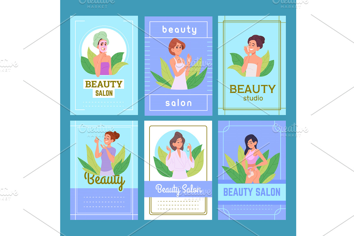 Beauty salon cards. print template, an Object Illustration by Onyx