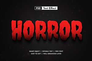 Set Of Horror Text Effect Vol 1