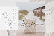Magnolia Flower Clipart Fine art, a Decorative Illustration by WalaPalette (Thumbnail 3 of 6)