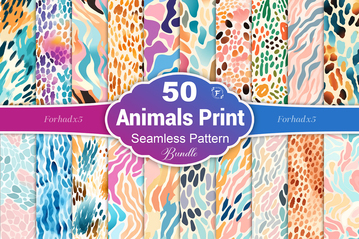 Pastel Animal Print Seamless Pattern, a Pattern Graphic by Forhadx5 (Photo 1 of 7)
