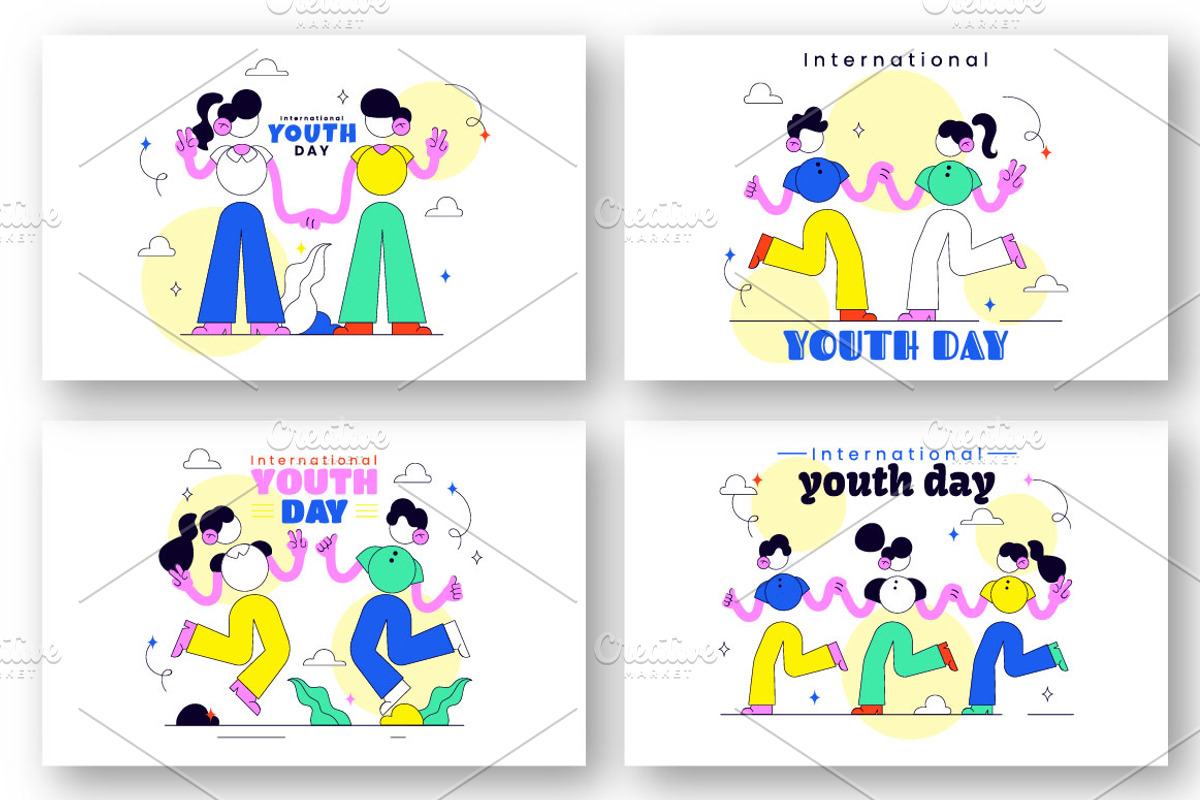 10 International Youth Day, a Person Illustration by denayunebgt (Photo 3 of 4)