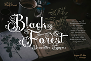 Black Forrest - Decorative Font, a Font by madeDeduk (Thumbnail 1 of 8)