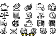Finance Icons Clipart Collection for, an Illustration by designvectx (Thumbnail 3 of 3)