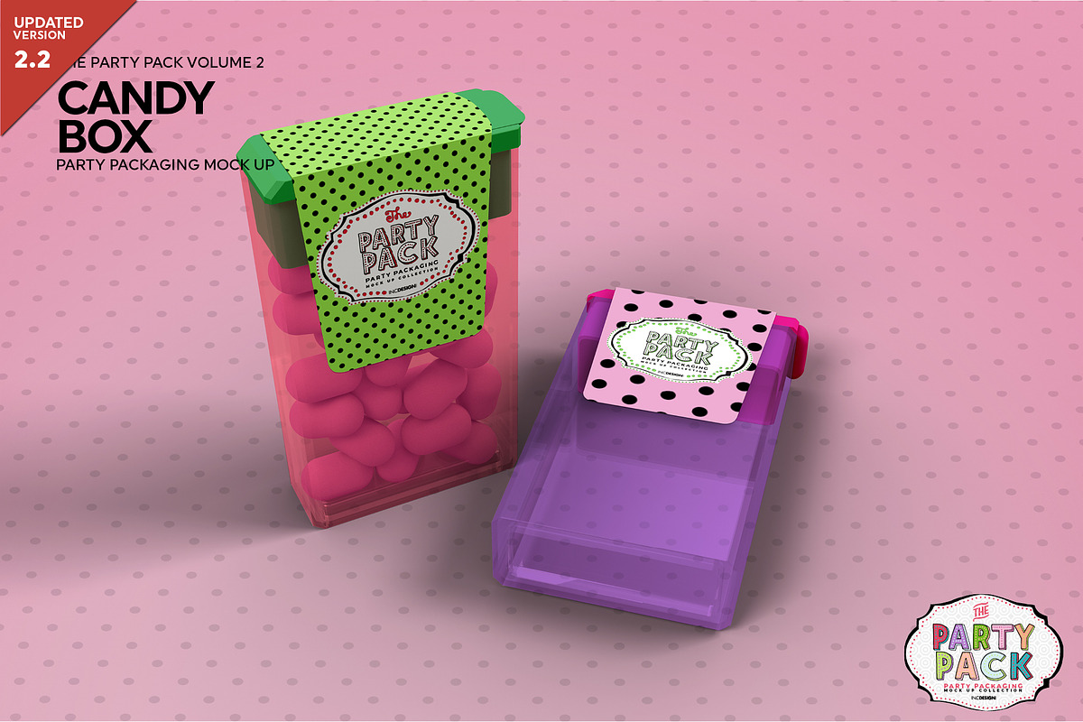 Candy Container Packaging Mockup, a Cups & Container Mockup by INCDesign (Photo 1 of 6)