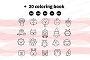 Cute Forest Characters Outline, a Seasonal Illustration by Palau (Thumbnail 11 of 12)